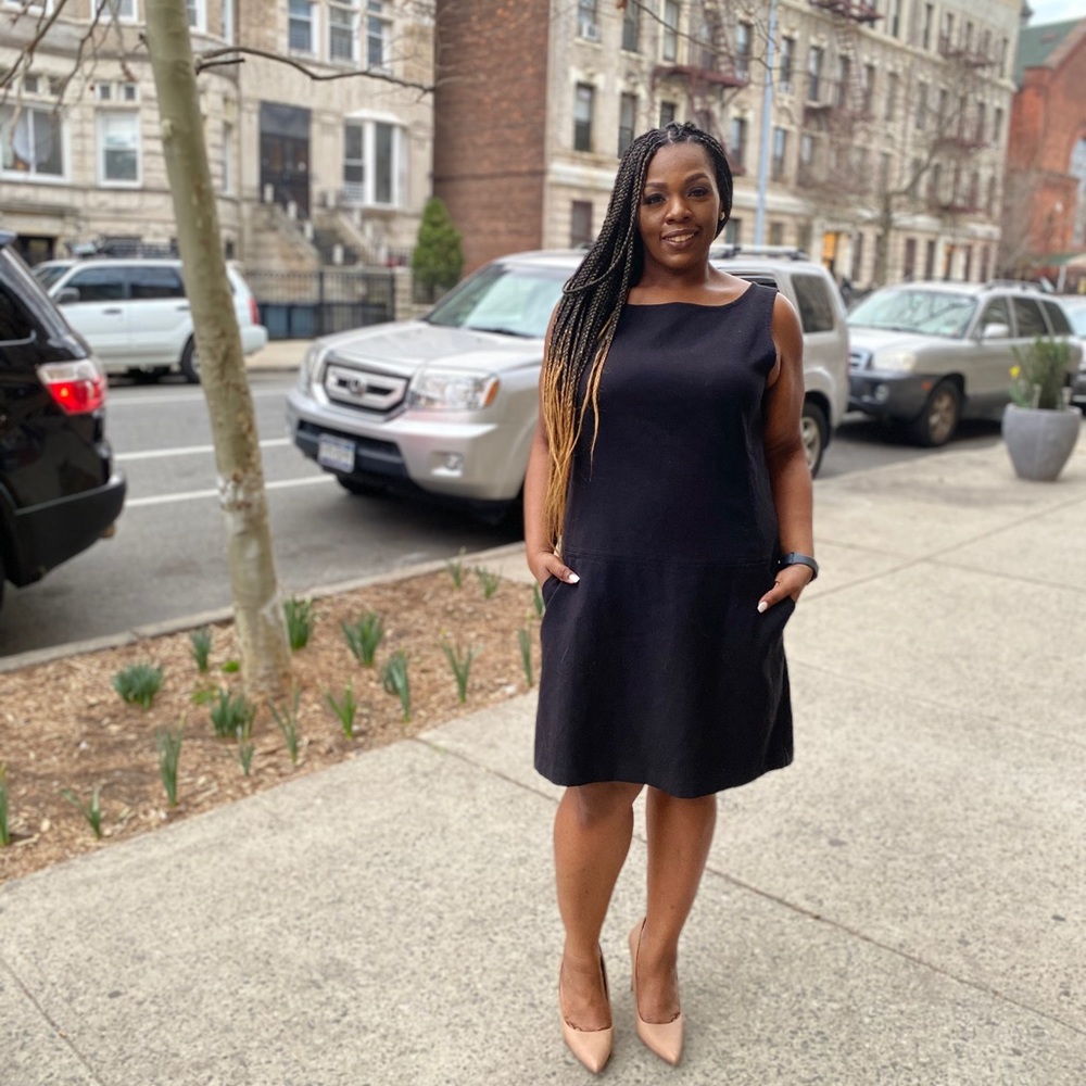 Sleeveless Dropwaist Black Dress